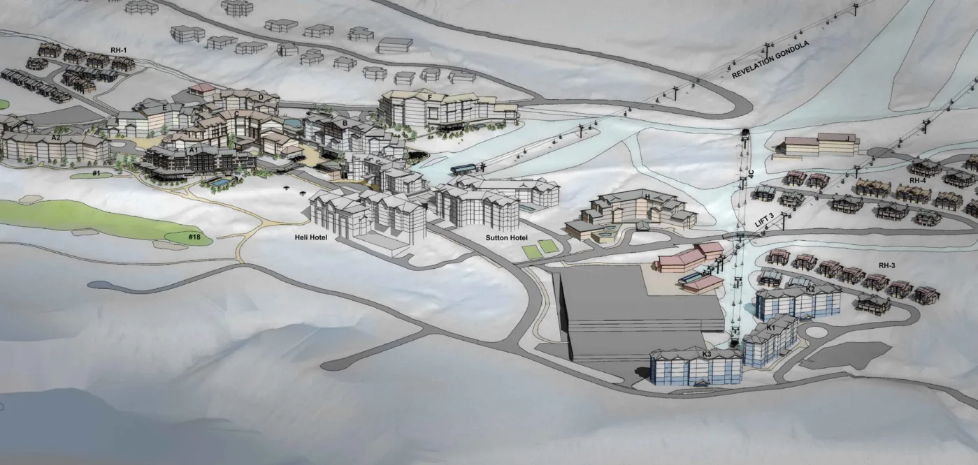 Revelstoke base area 3d 2