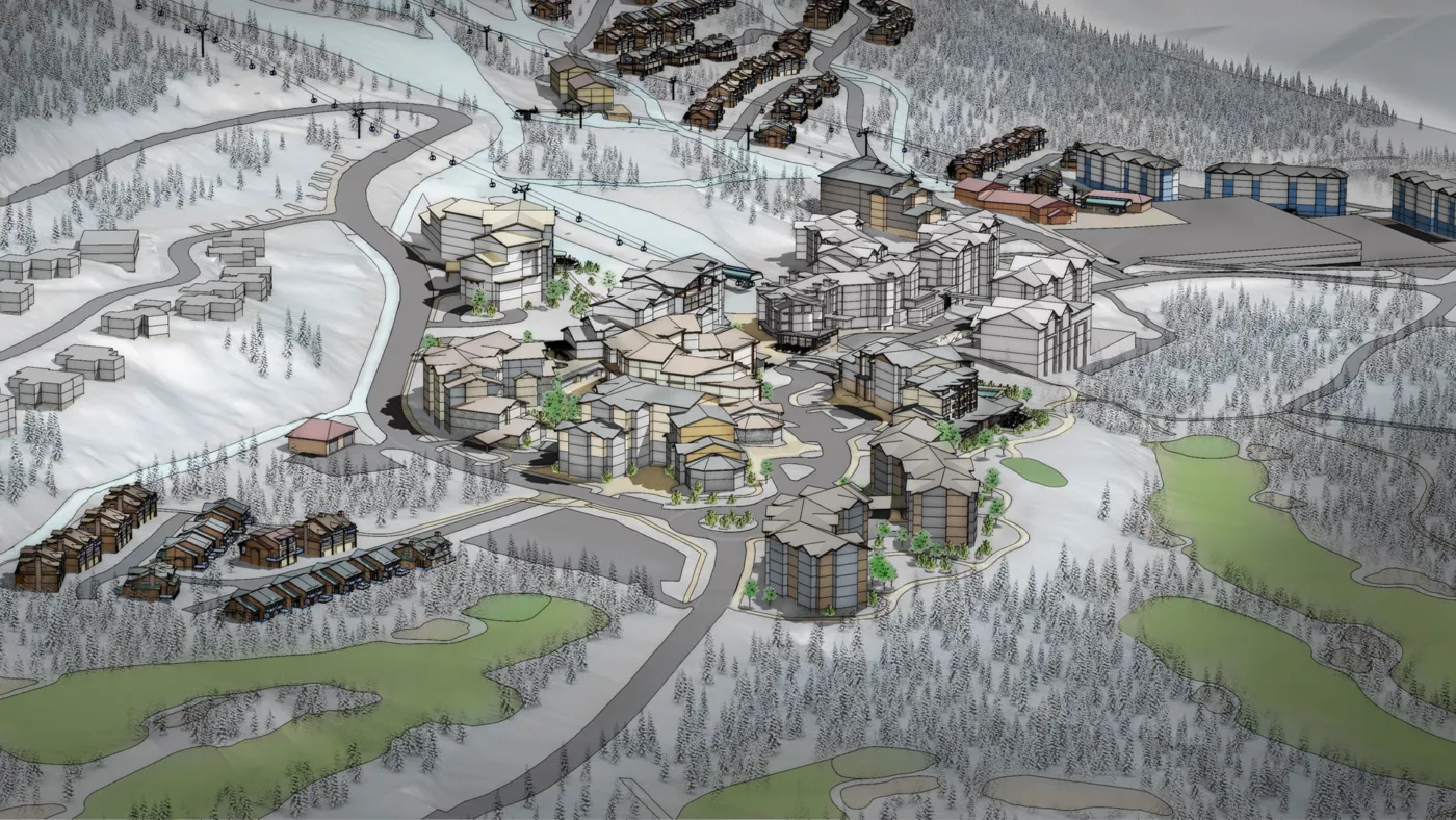 Revelstoke base area 3d 3