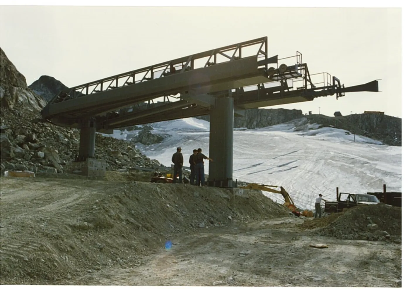 Construction of Glacier Express Upper Terminal