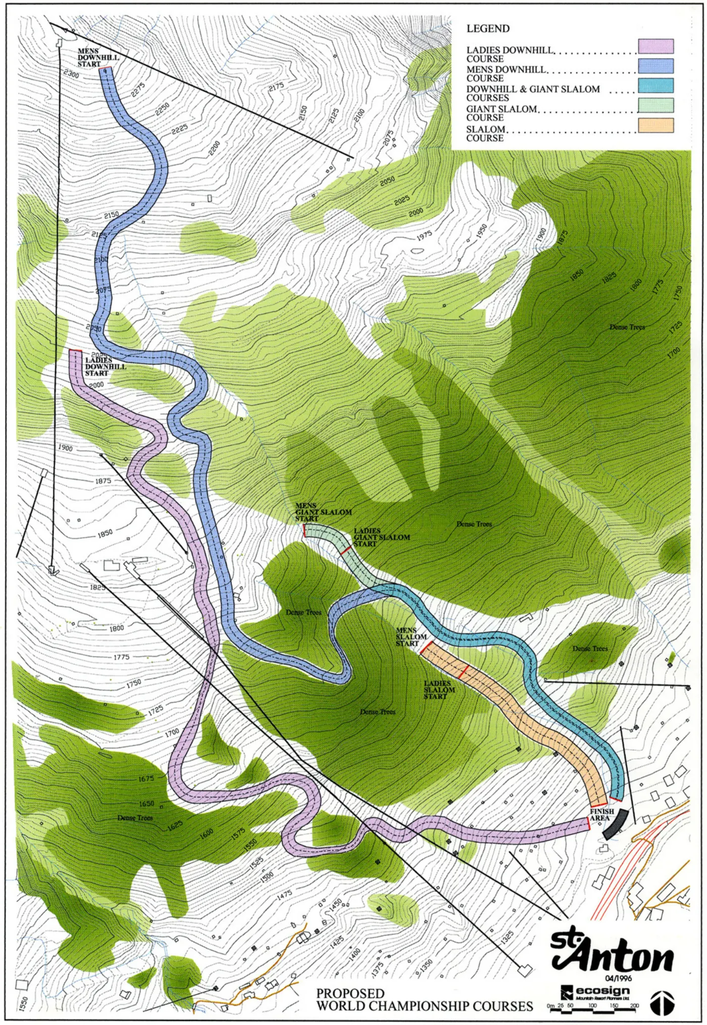 2001 alpine world cup course outlines