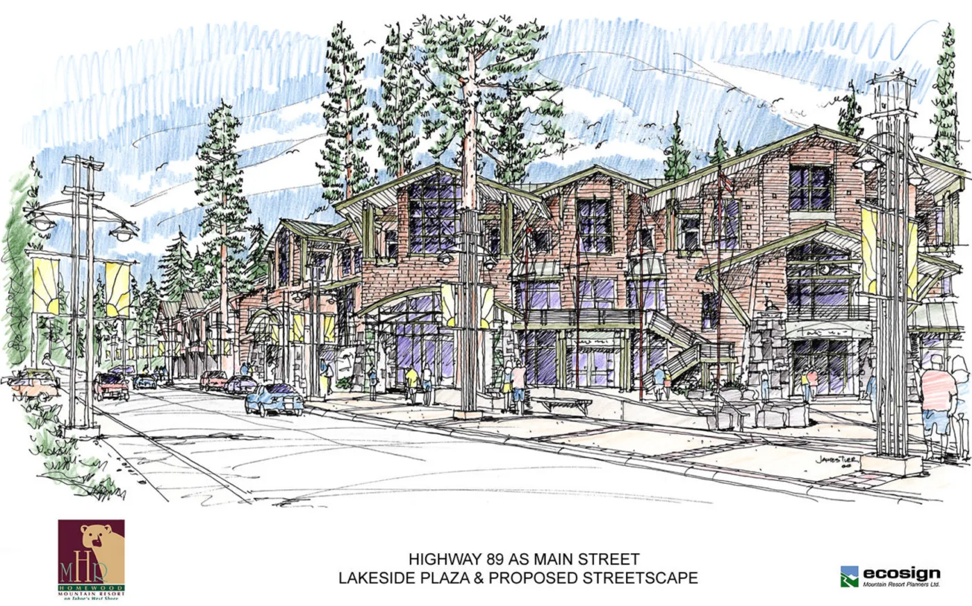 Homewood lakeside plaza proposed streetscape