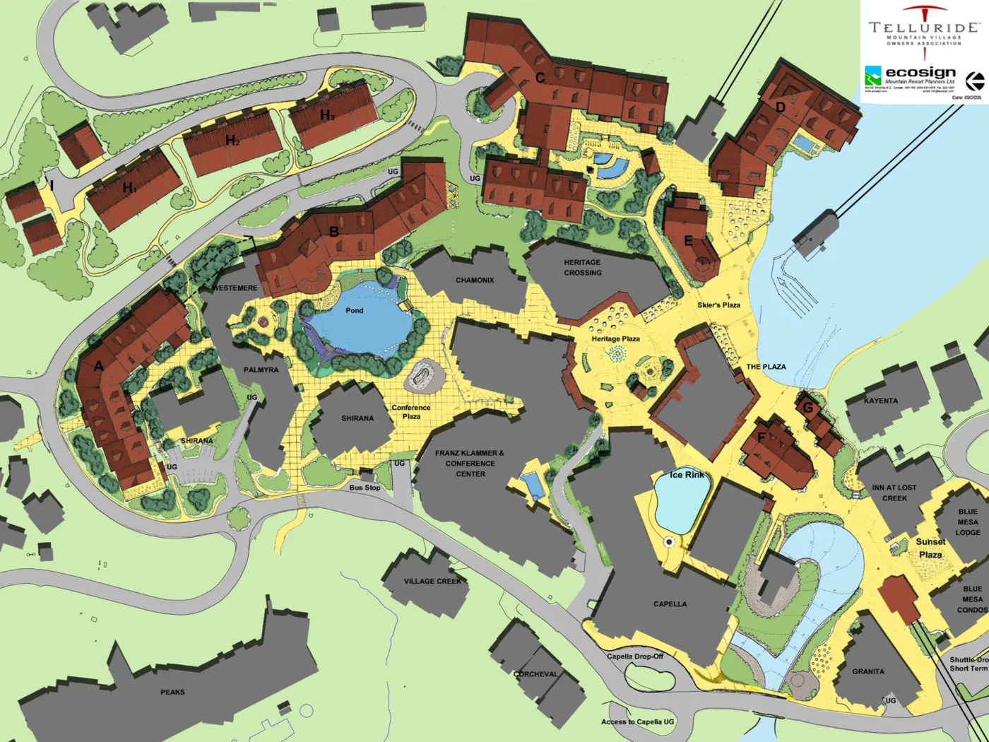 Telluride mountain village illustrative
