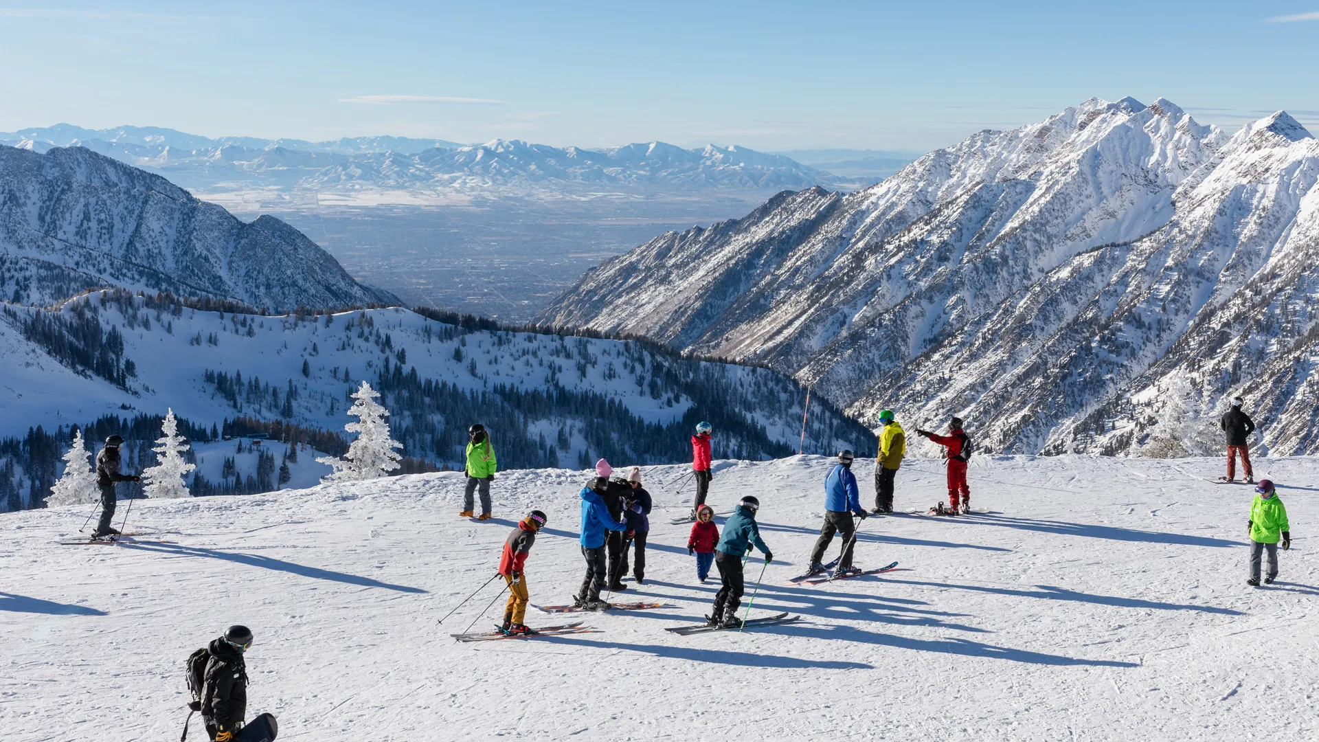 Wasatch mountain skiers hero